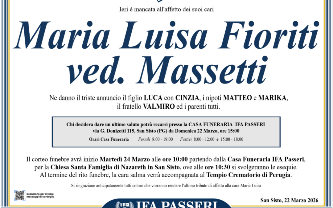 Maria Luisa Fioriti ved. Massetti