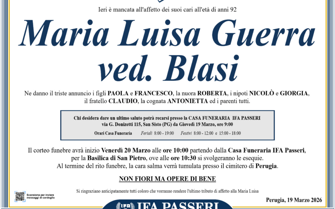 Maria Luisa Guerra ved. Blasi