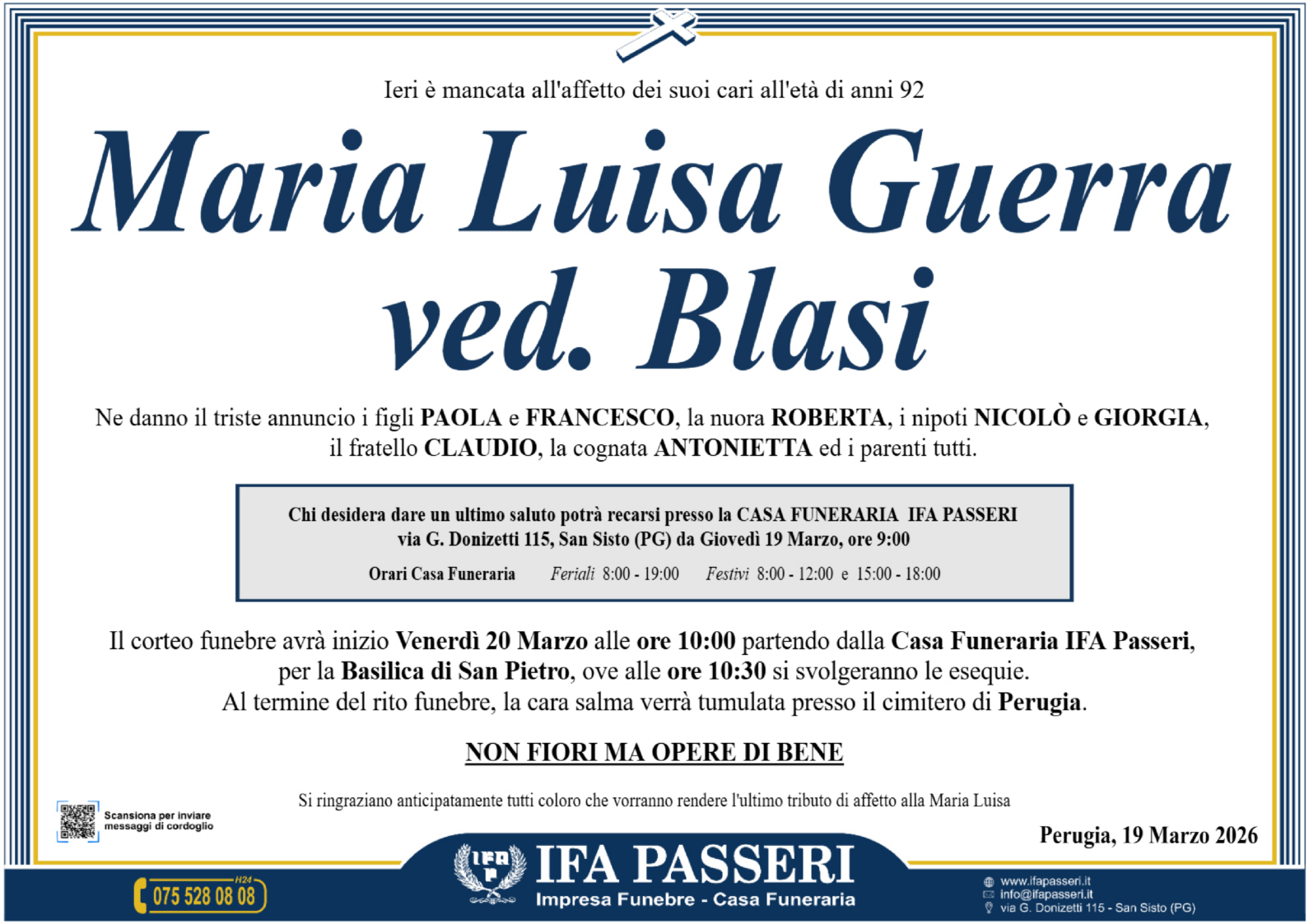 Maria Luisa Guerra ved. Blasi