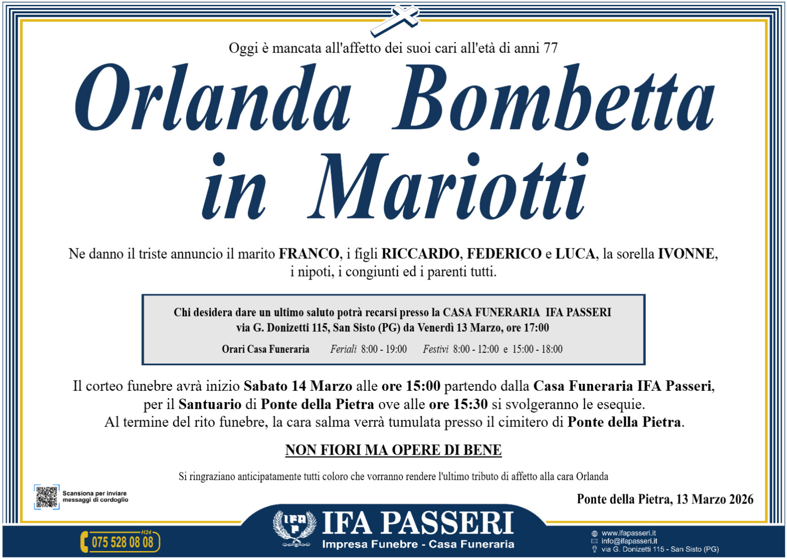 Orlanda Bombetta in Mariotti