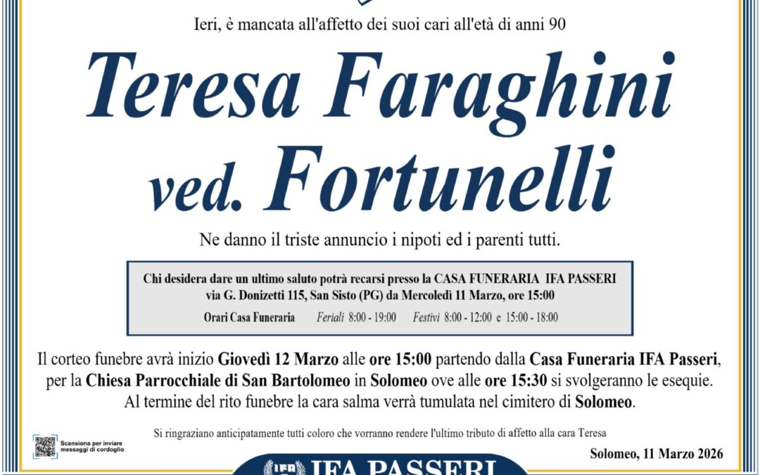 Teresa Faraghini ved. Fortunelli