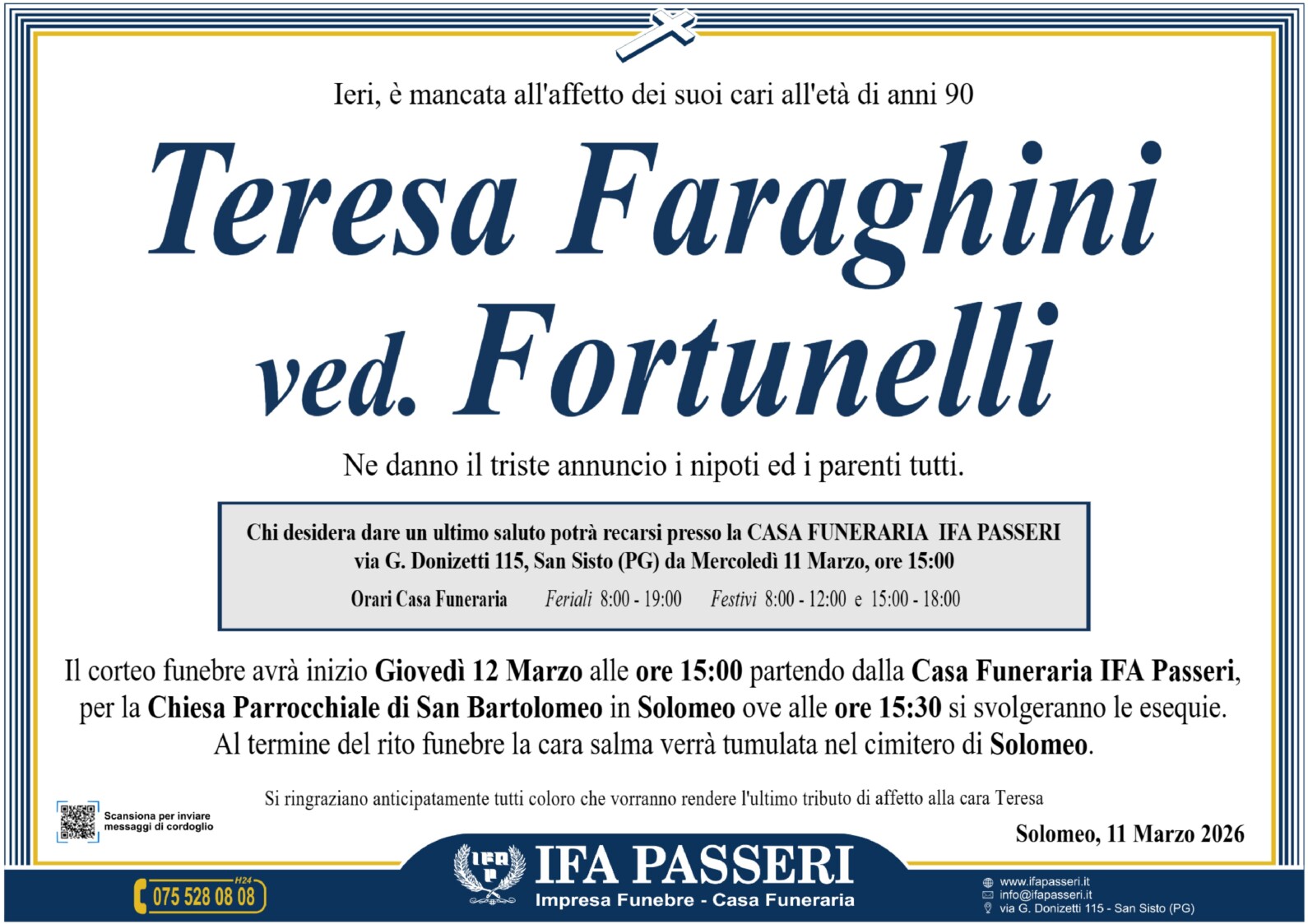 Teresa Faraghini ved. Fortunelli