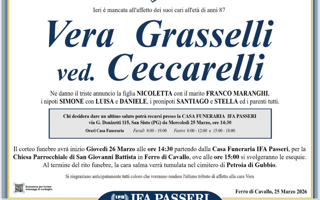 Vera Grasselli ved. Ceccarelli