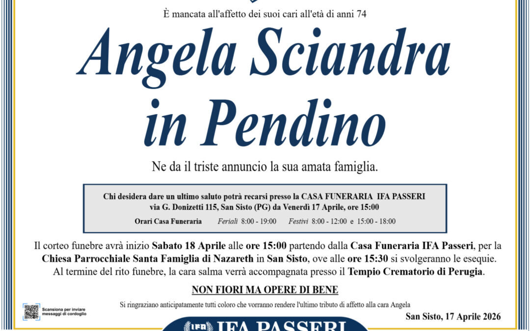 Angela Sciandra in Pendino