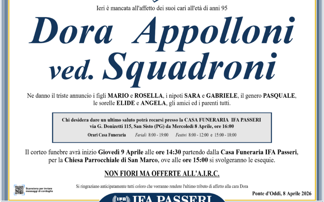 Dora Appolloni ved. Squadroni