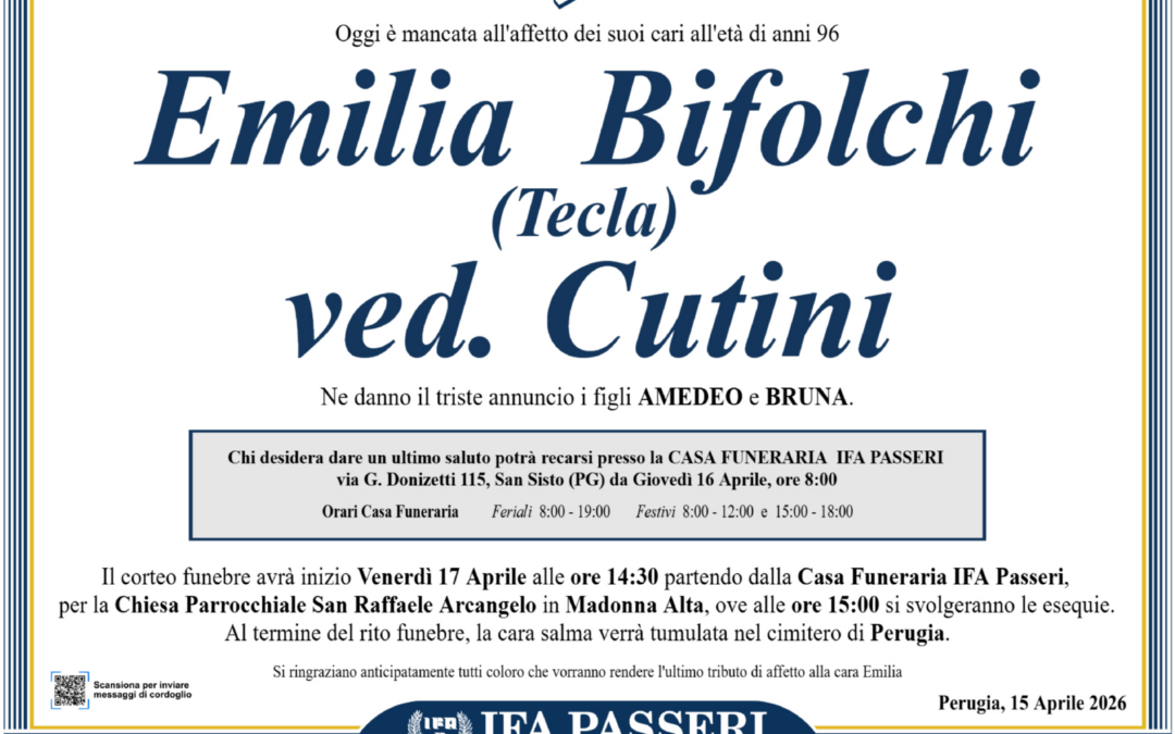 Emilia Bifolchi (Tecla) ved. Cutini