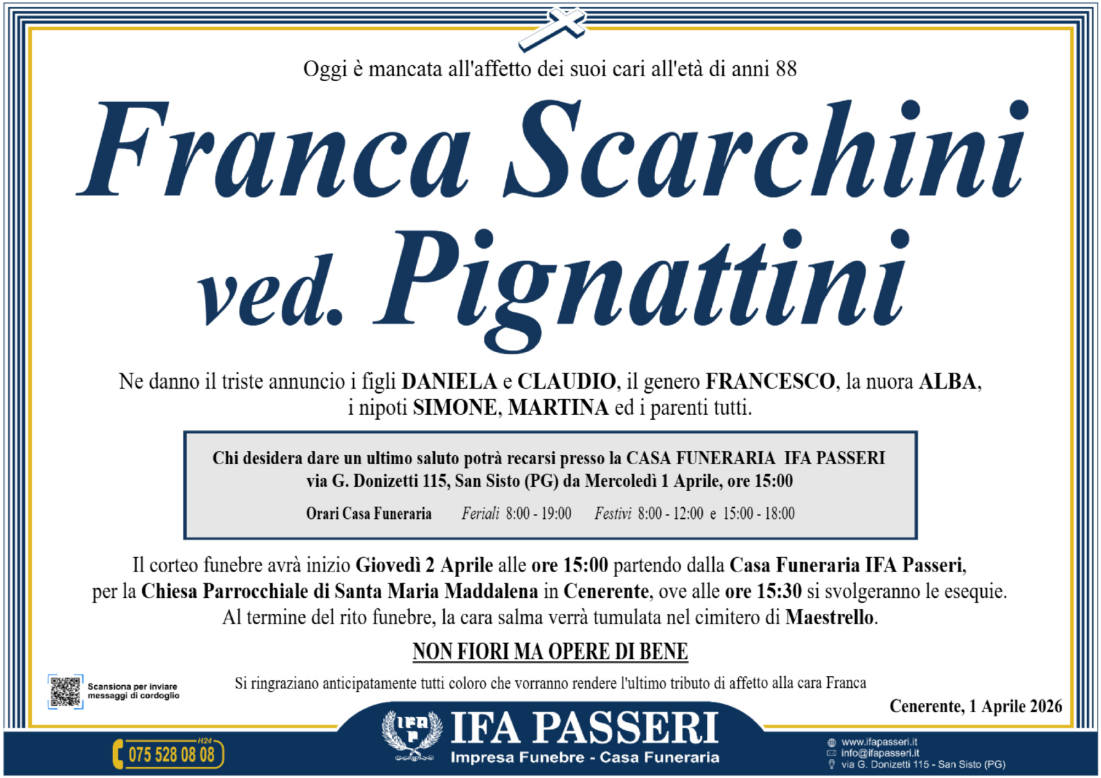 Franca Scarchini ved. Pignattini