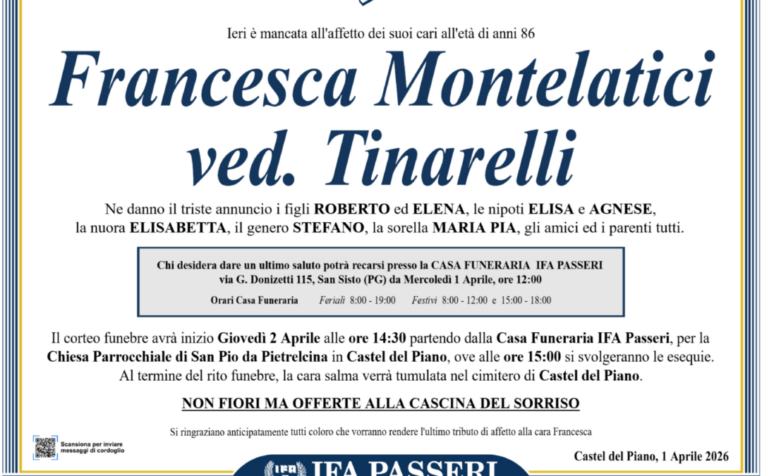 Francesca Montelatici ved. Tinarelli