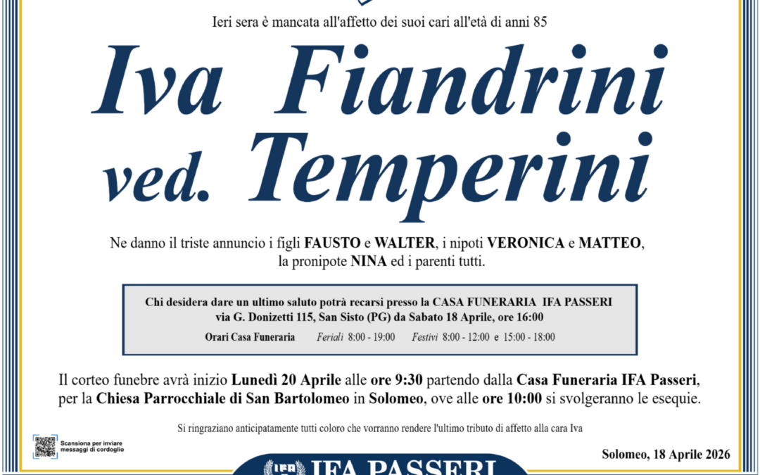 Iva Fiandrini ved. Temperini