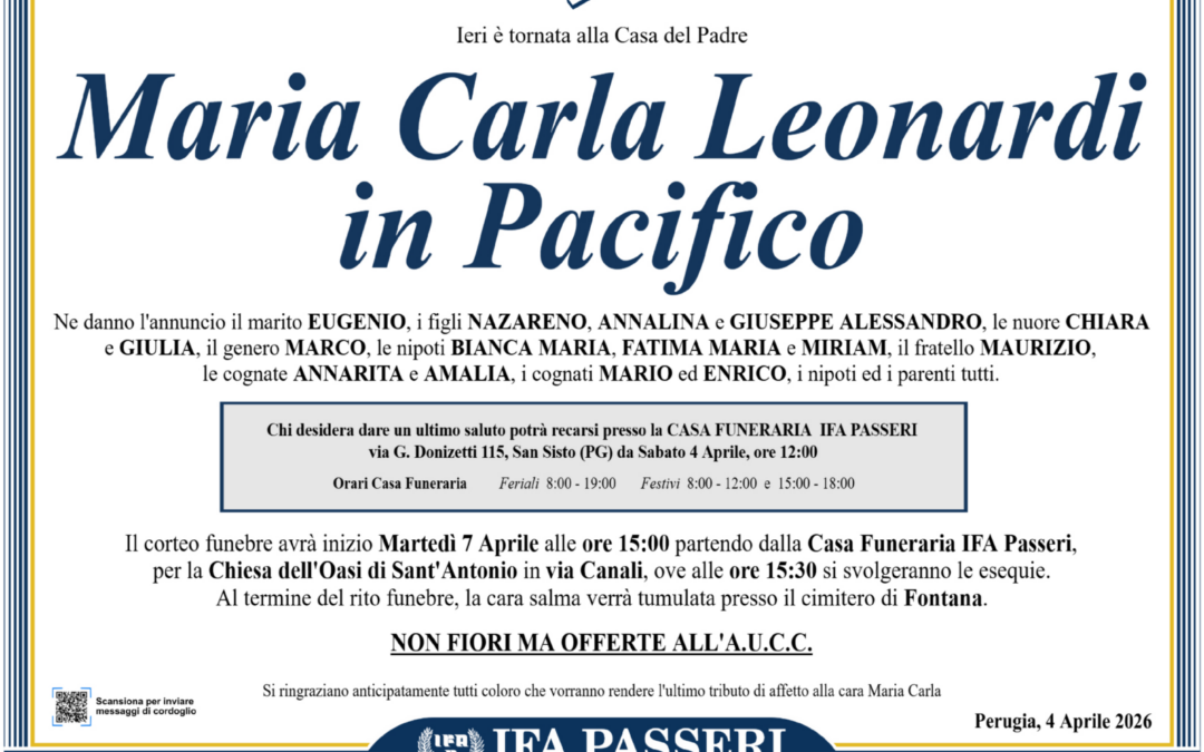 Maria Carla Leonardi in Pacifico