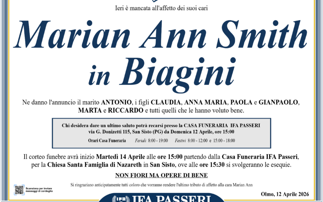 Marian Ann Smith in Biagini