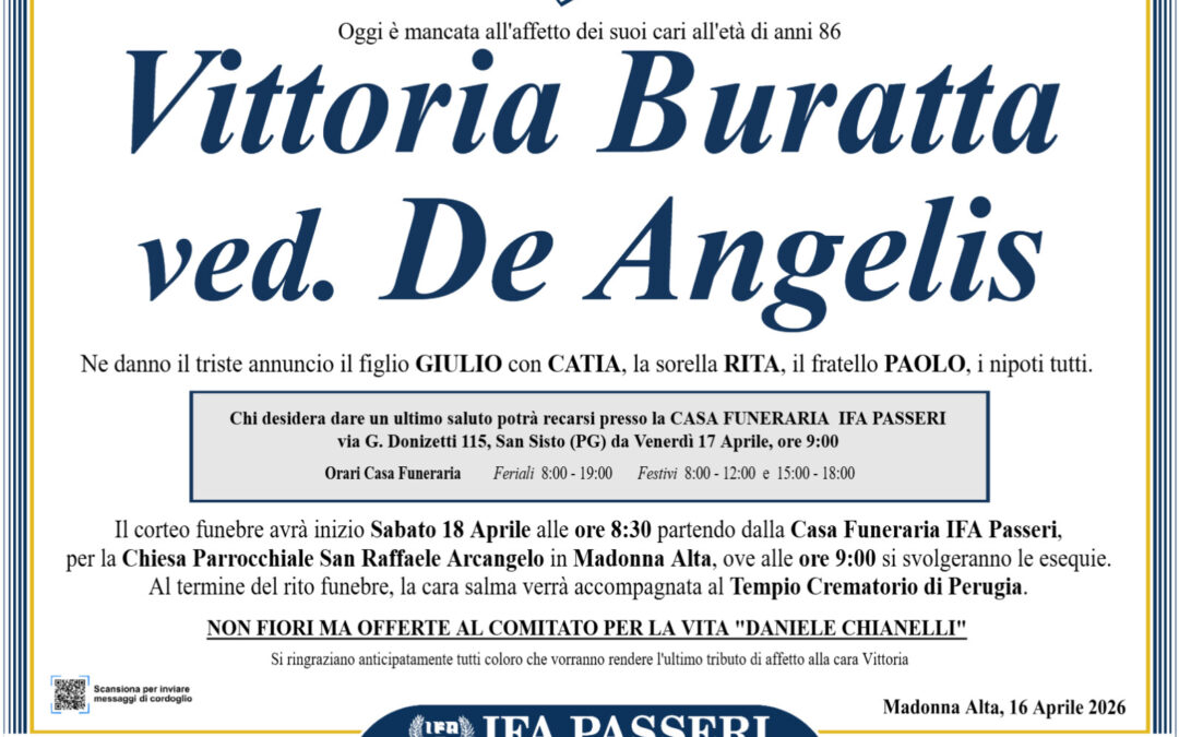 Vittoria Buratta ved. De Angelis