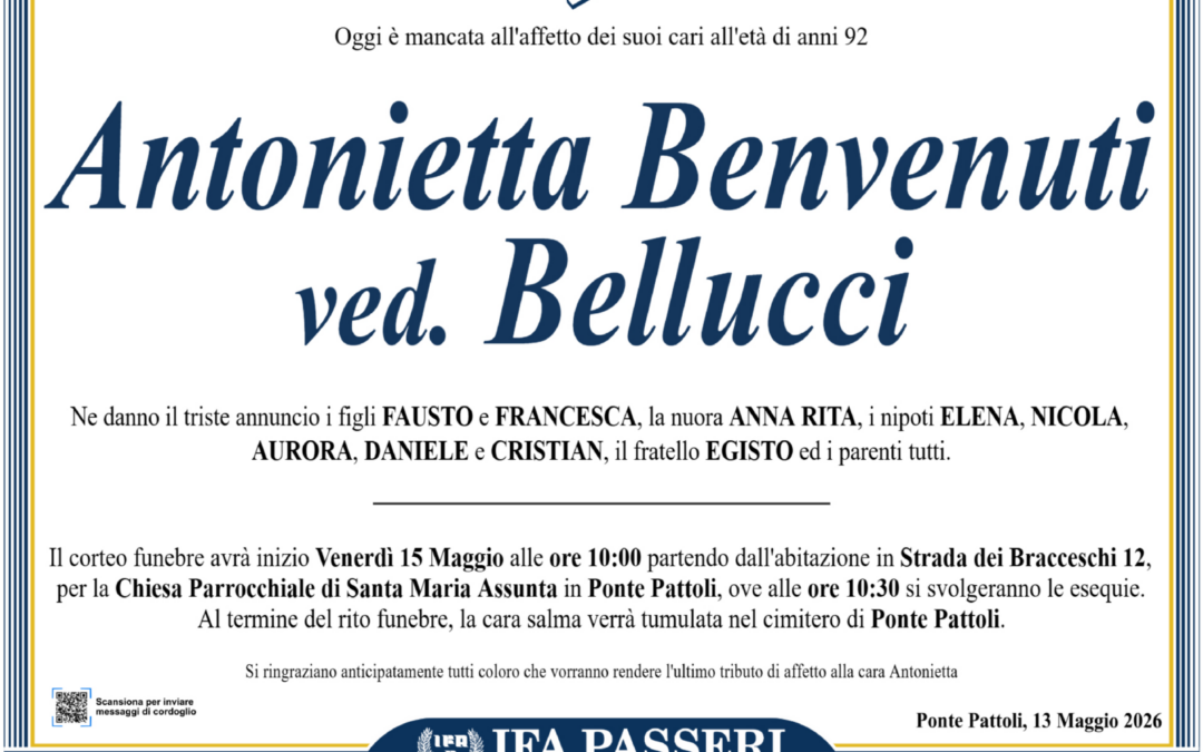 Antonietta Benvenuti ved. Bellucci