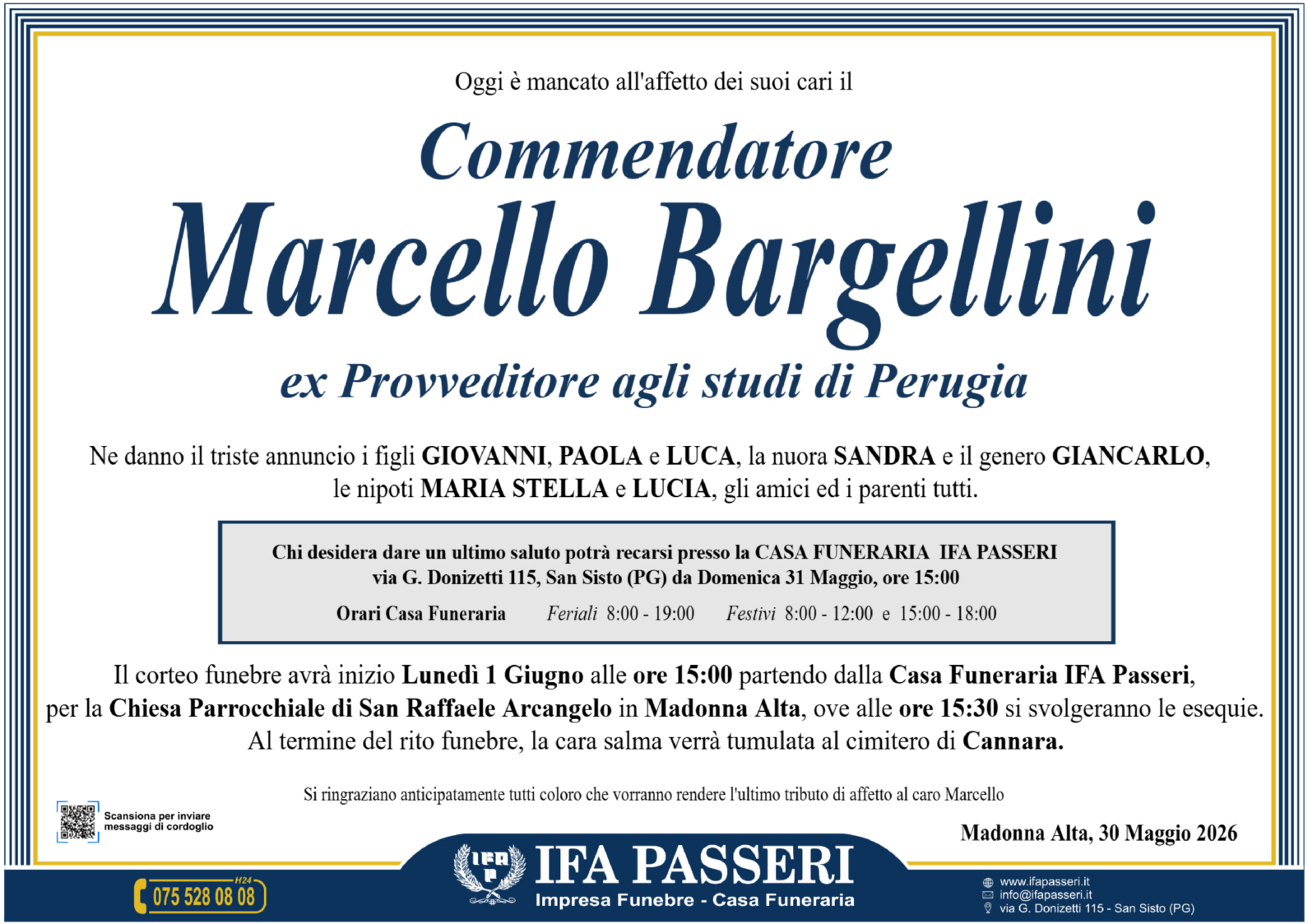 Commendatore Marcello Bargellini