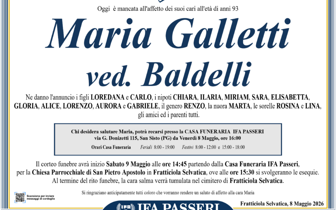 Maria Galletti ved. Baldelli