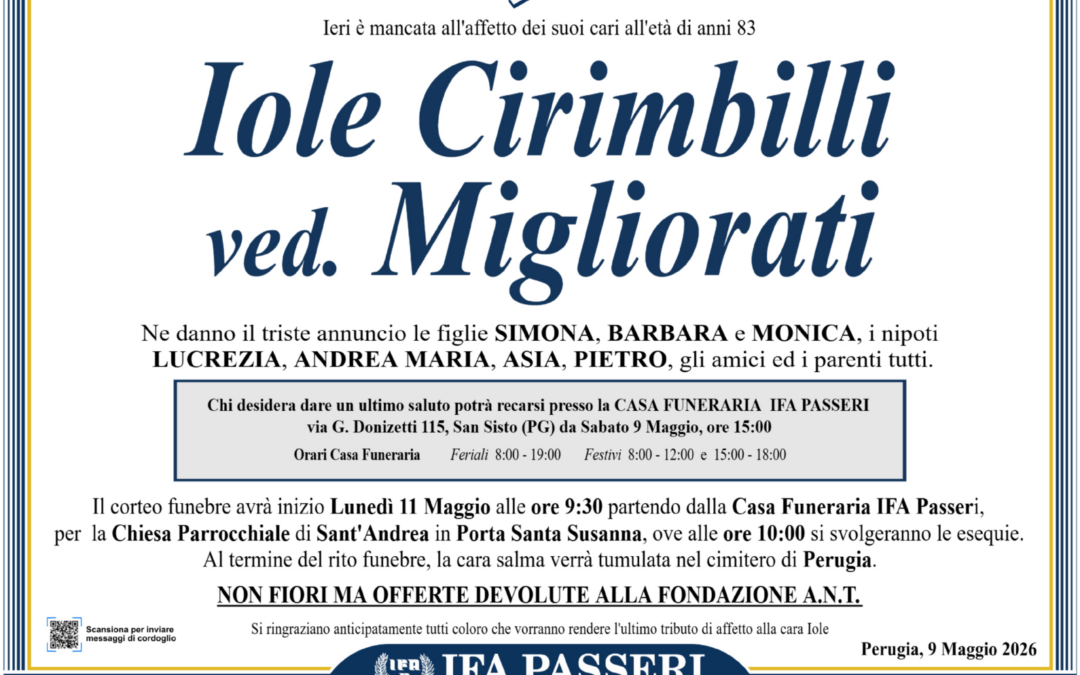 Iole Cirimbilli ved. Migliorati