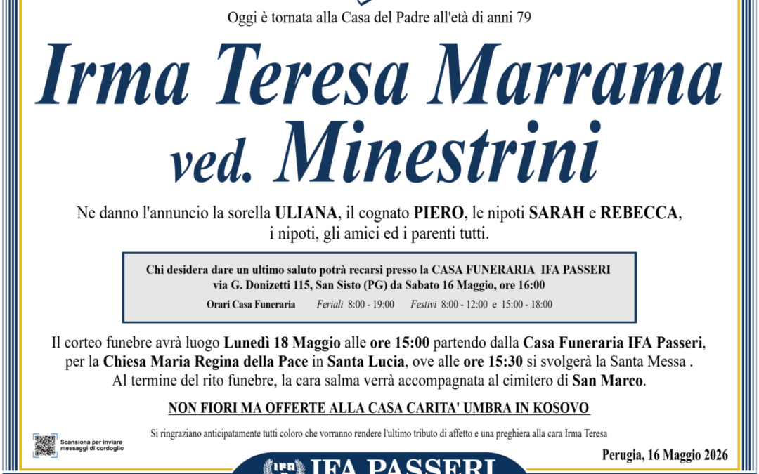 Irma Teresa Marrama ved. Minestrini