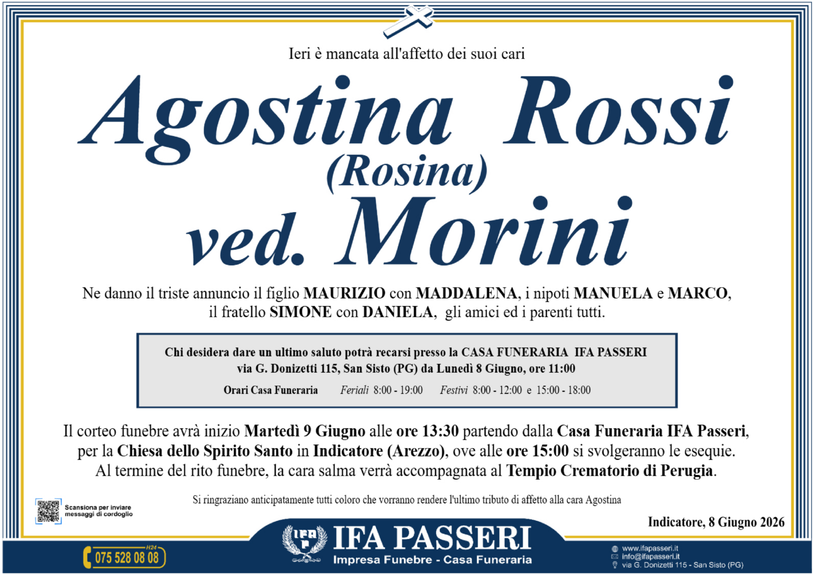 Agostina (Rosina) Rossi ved. Morini