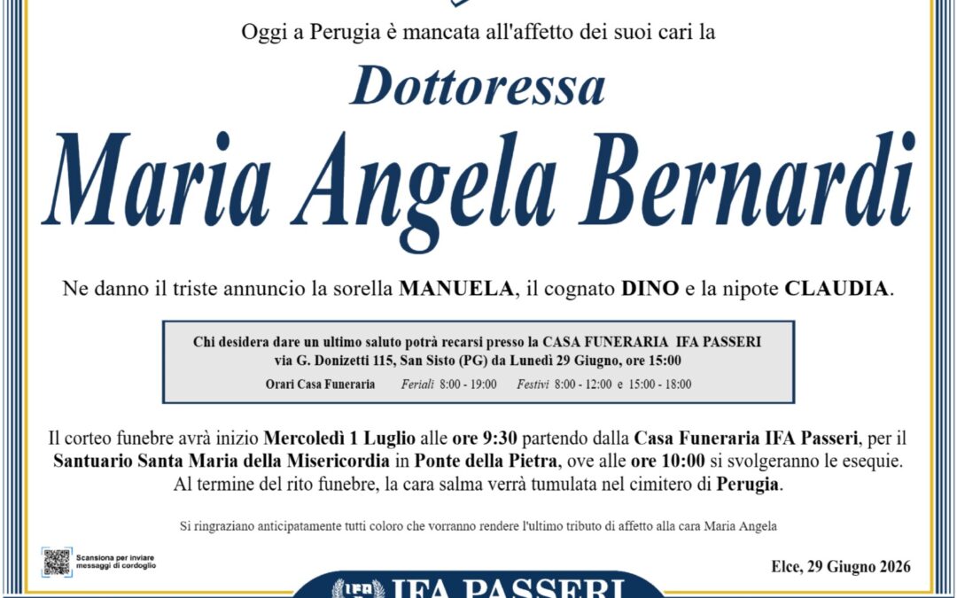 Dottoressa Maria Angela Bernardi