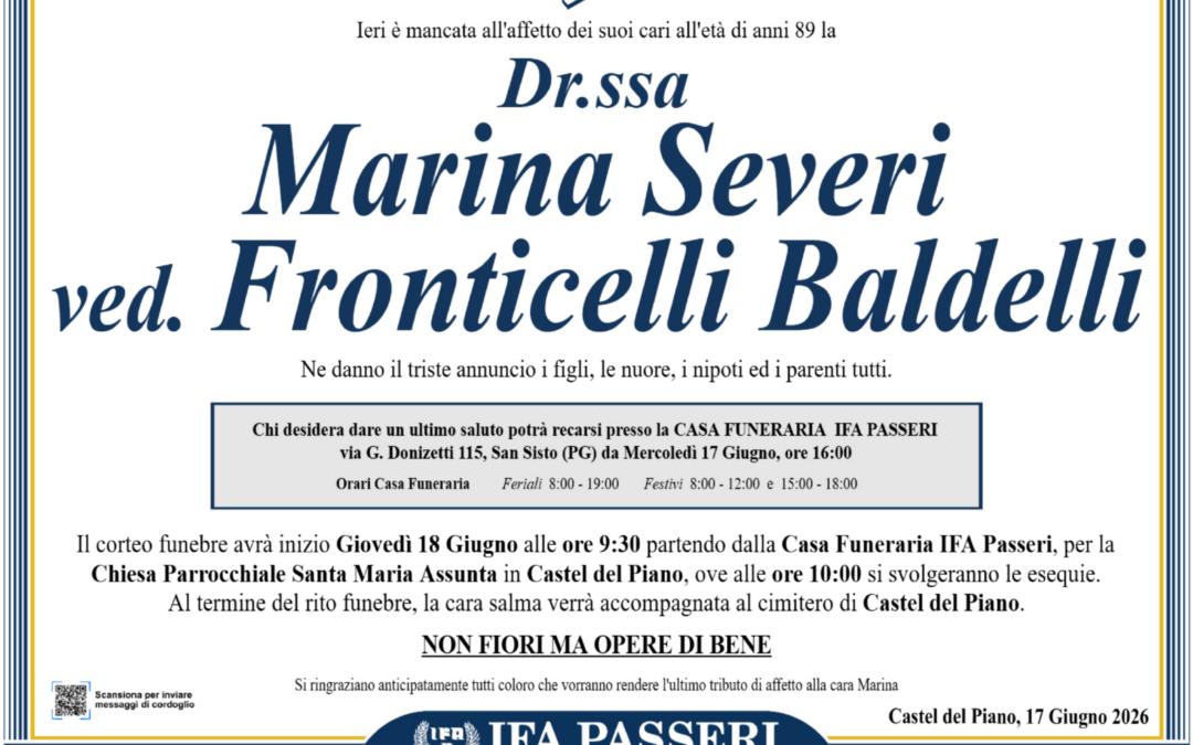 Dr.ssa Marina Severi ved. Fronticelli Baldelli