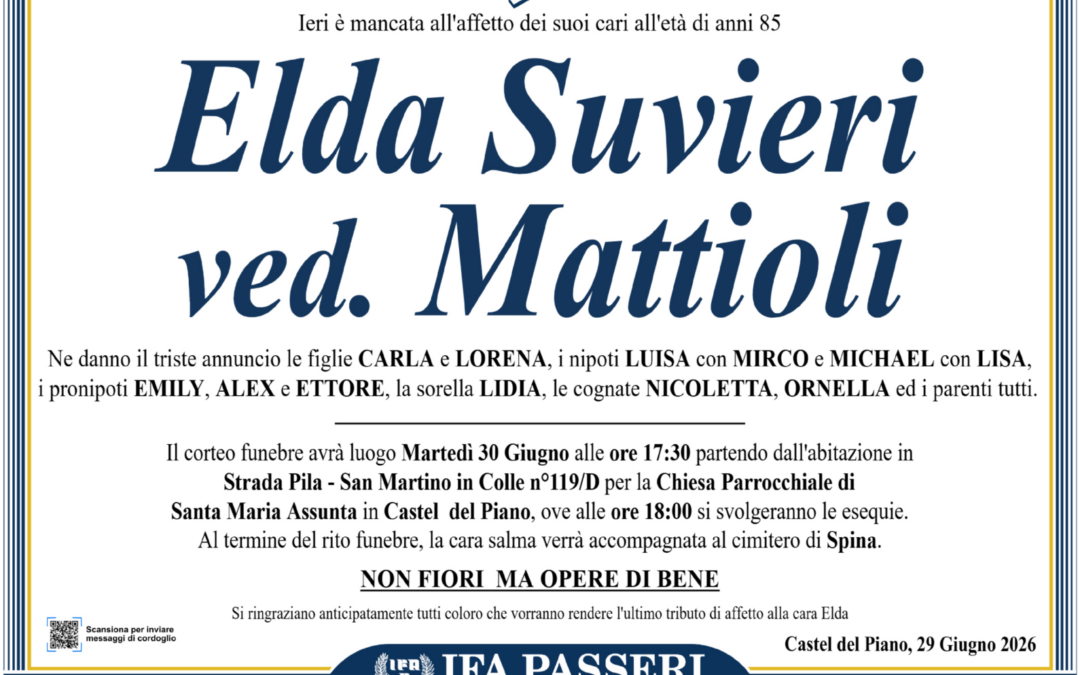 Elda Suvieri ved. Mattioli
