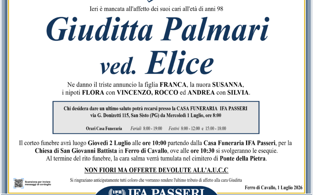 Giuditta Palmari ved. Elice