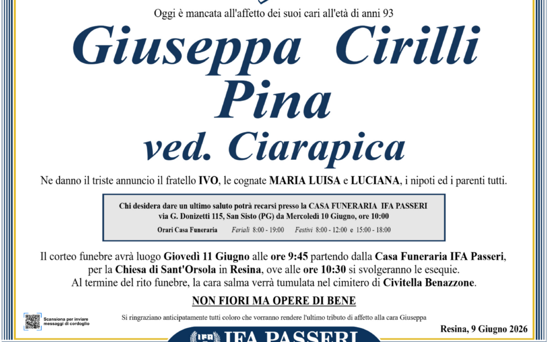 Giuseppa Cirilli Pina ved. Ciarapica