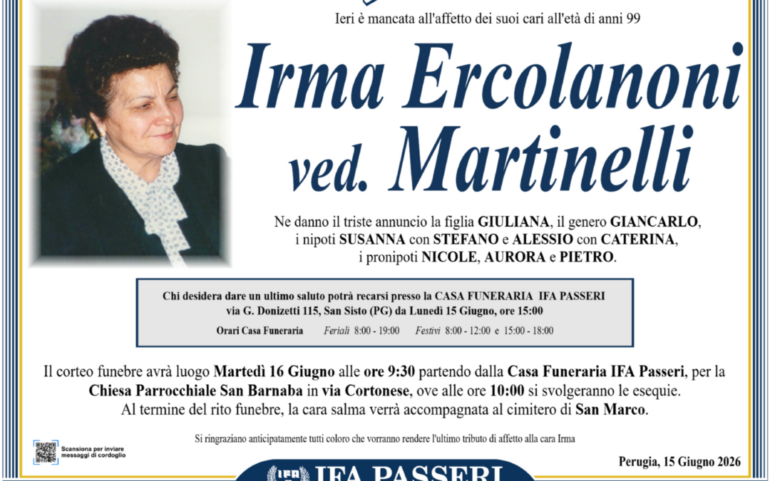 Irma Ercolanoni ved. Martinelli