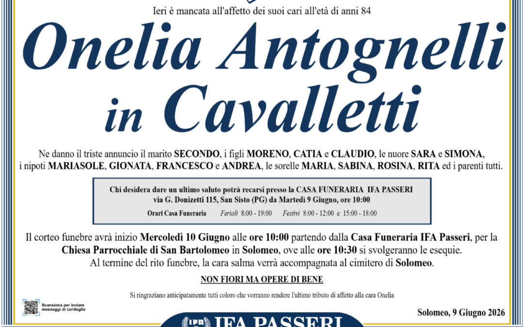 Onelia Antognelli in Cavalletti