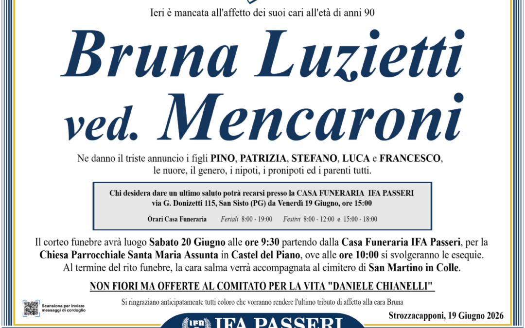 Bruna Luzietti ved. Mencaroni