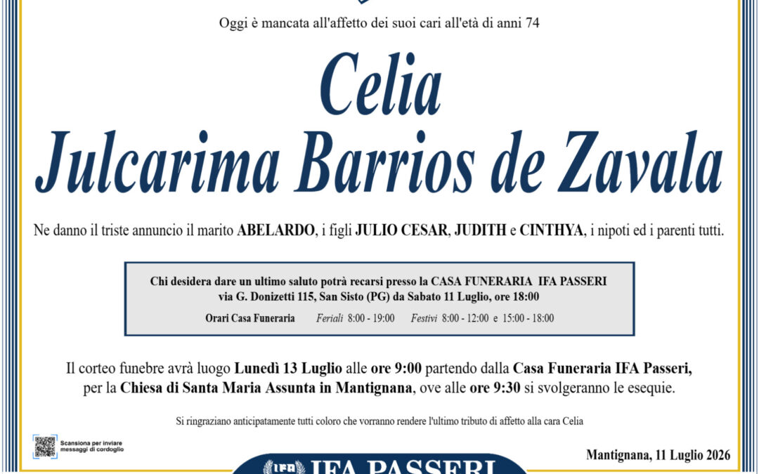 Celia Julcarima Barrios de Zavala