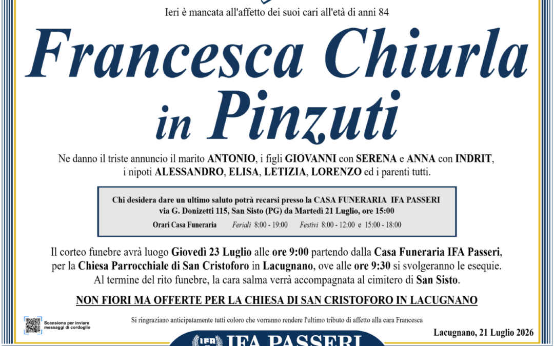 Francesca Chiurla in Pinzuti