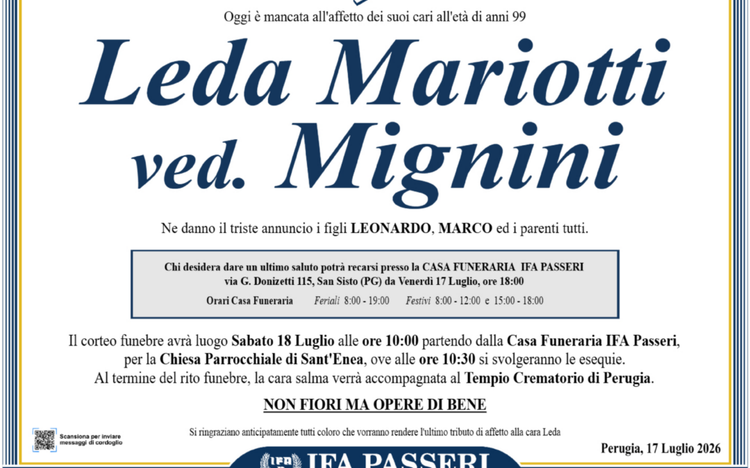 Leda Mariotti ved. Mignini