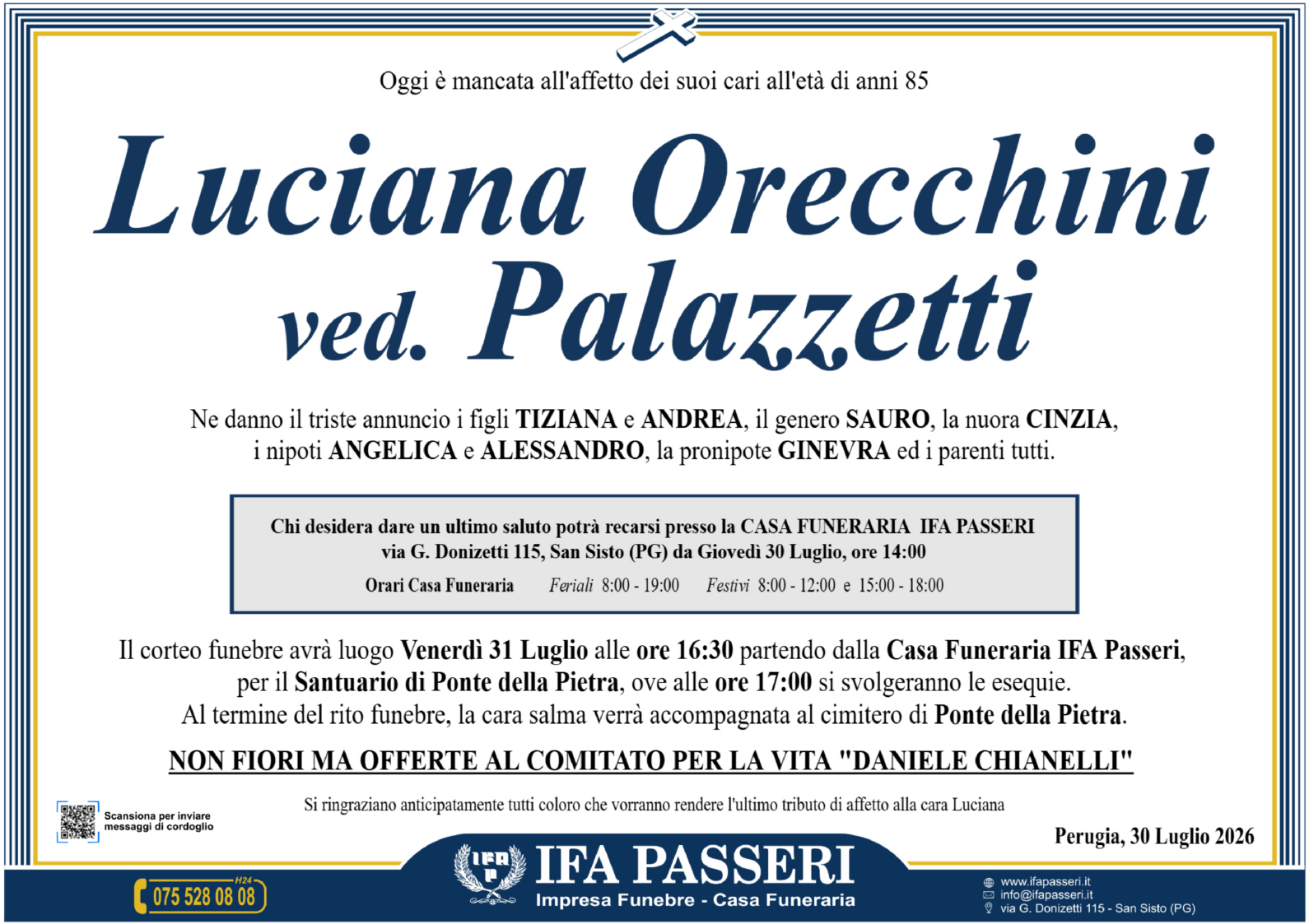 Luciana Orecchini ved. Palazzetti
