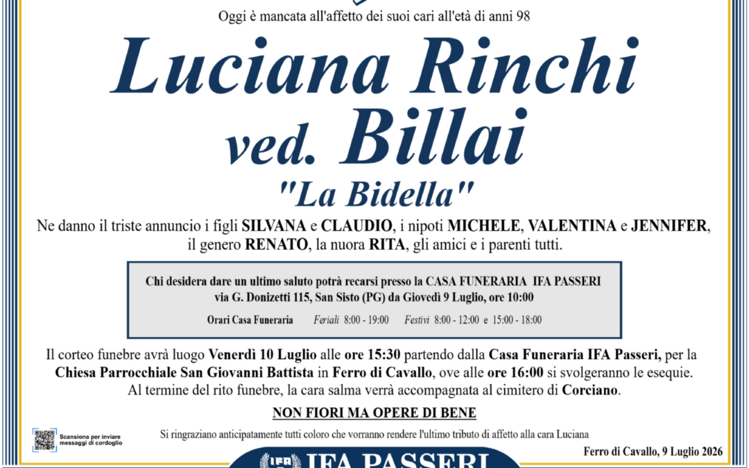 Luciana Rinchi ved. Billai