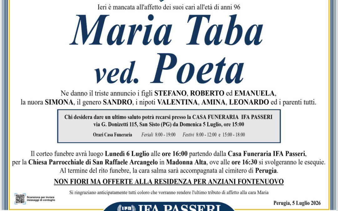 Maria Taba ved. Poeta