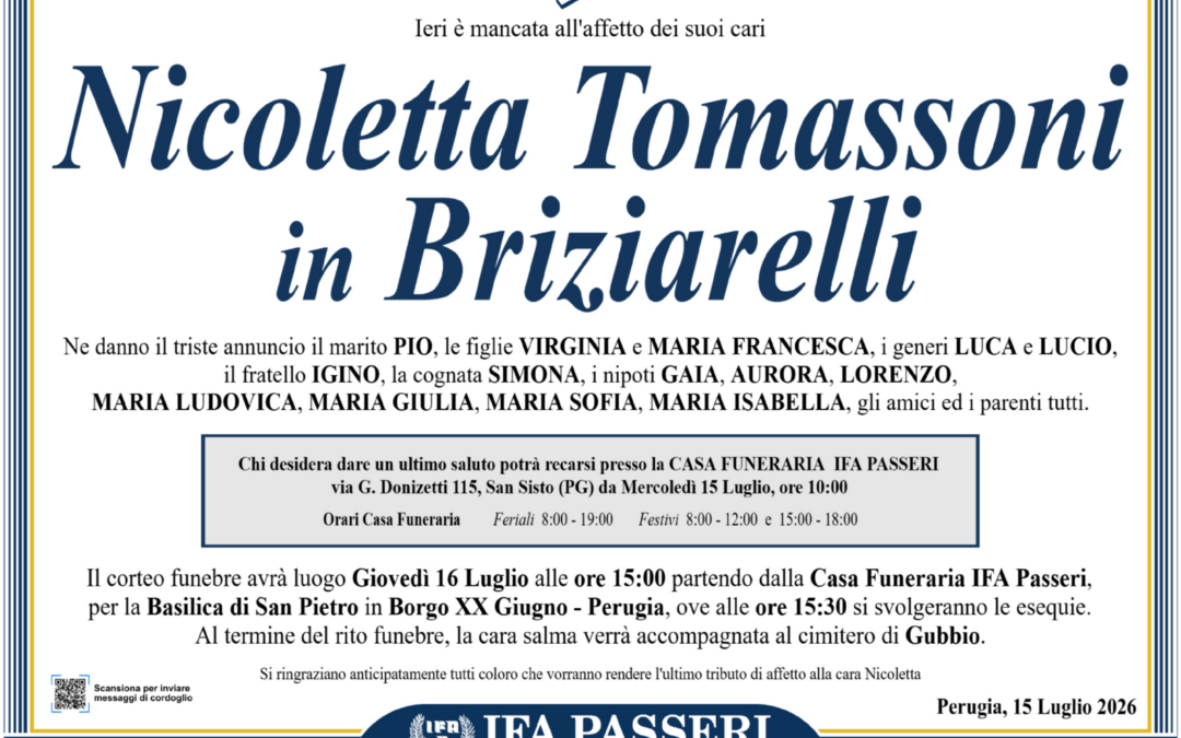 Nicoletta Tomassoni in Briziarelli