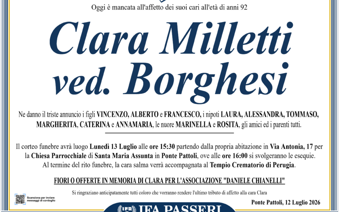 Clara Milletti ved. Borghesi