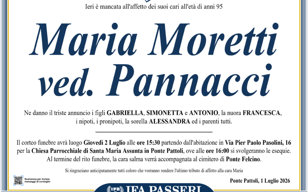 Maria Moretti ved. Pannacci