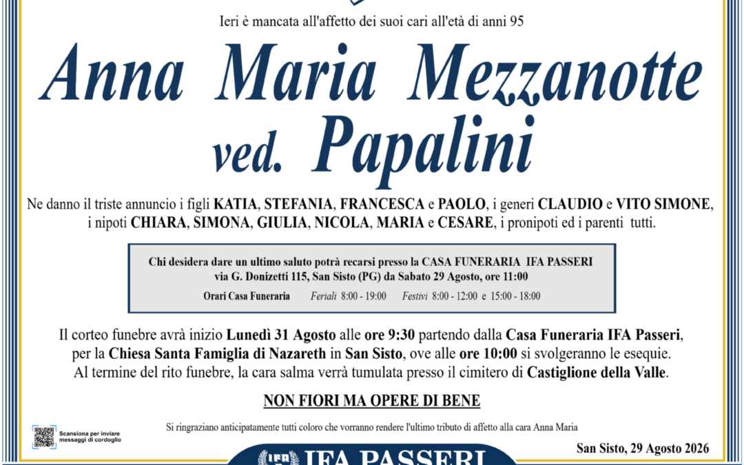 Anna Maria Mezzanotte ved. Papalini