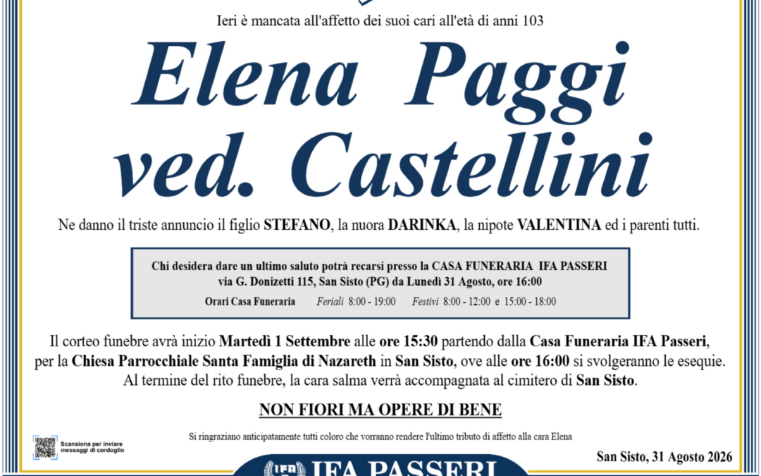 Elena Paggi ved. Castellini