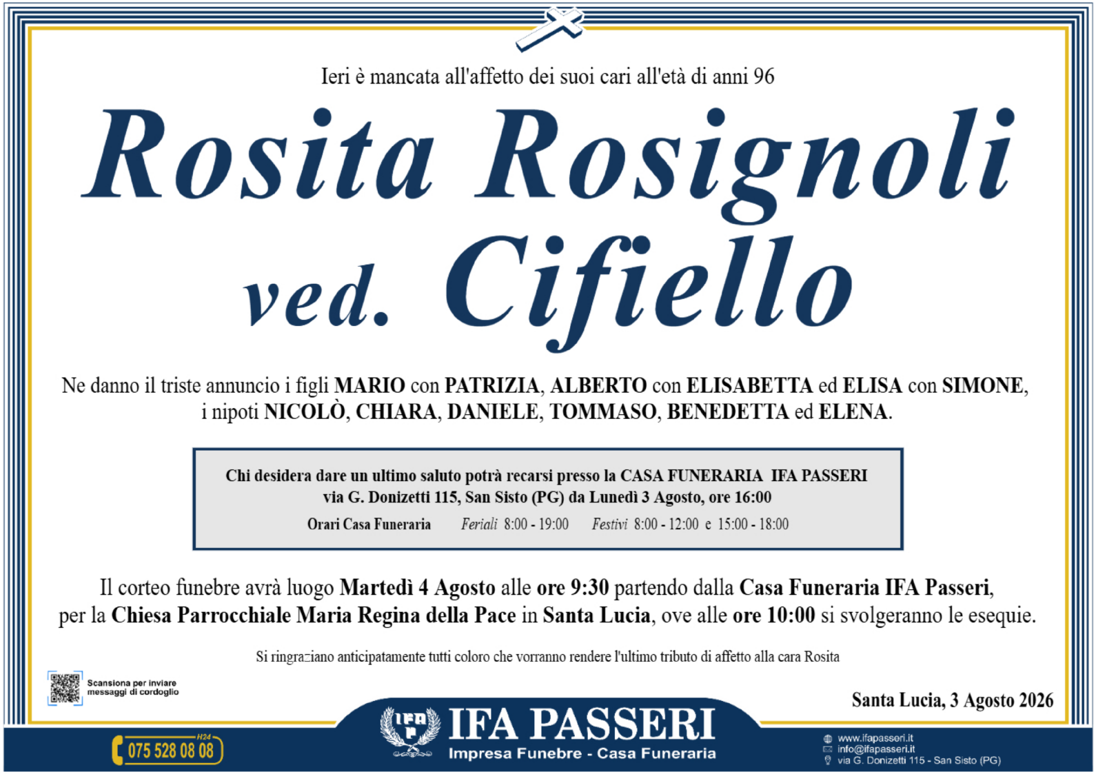 Rosita Rosignoli ved. Cifiello