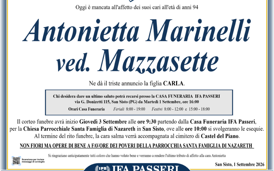 Antonietta Marinelli ved. Mazzasette