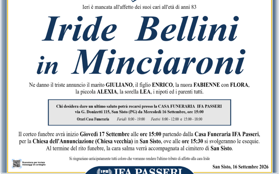 Iride Bellini in Minciaroni