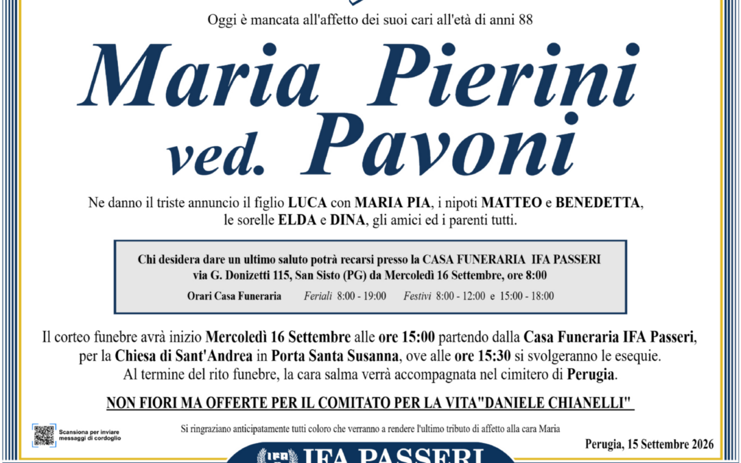 Maria Pierini ved. Pavoni