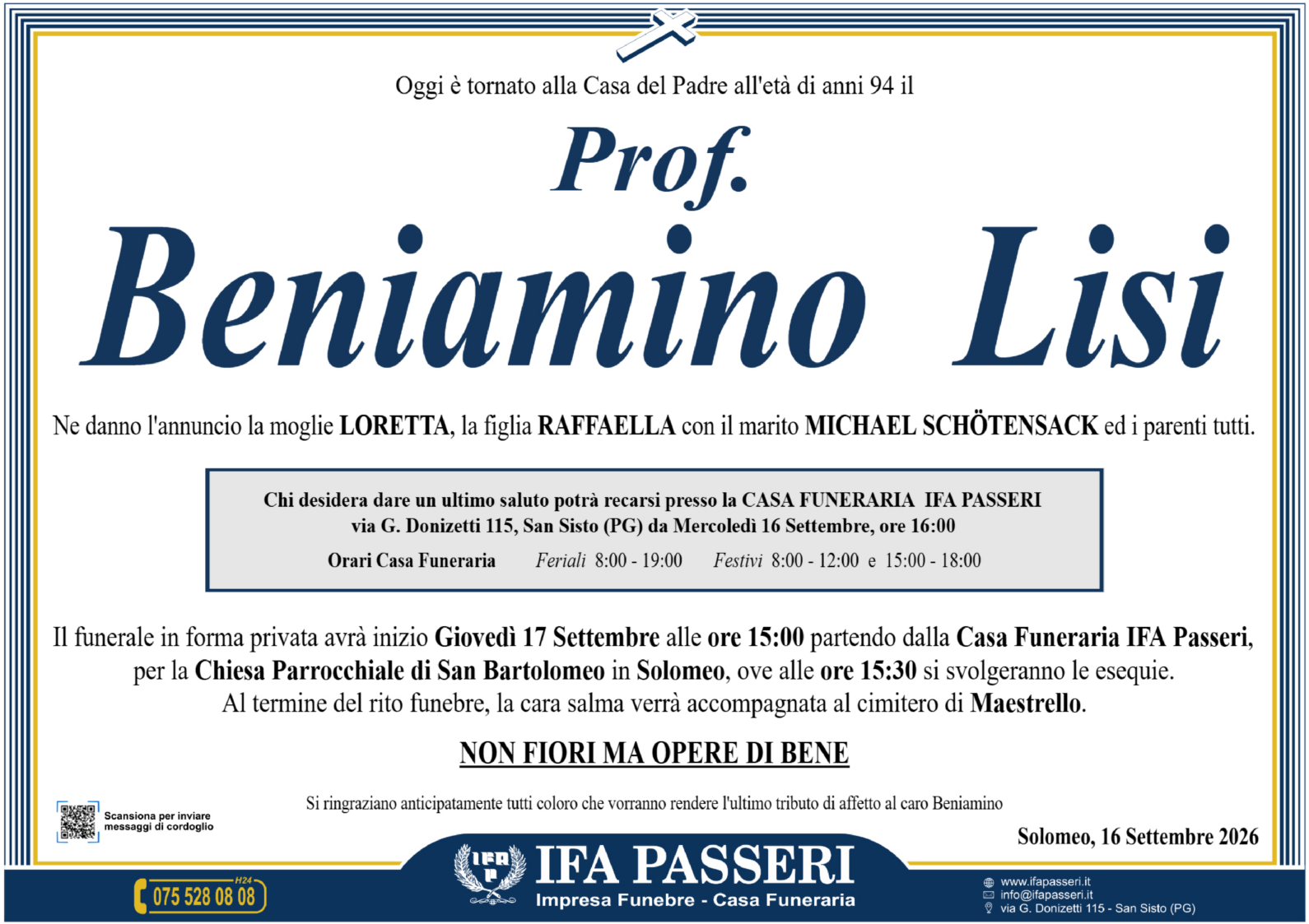 Prof. Beniamino Lisi